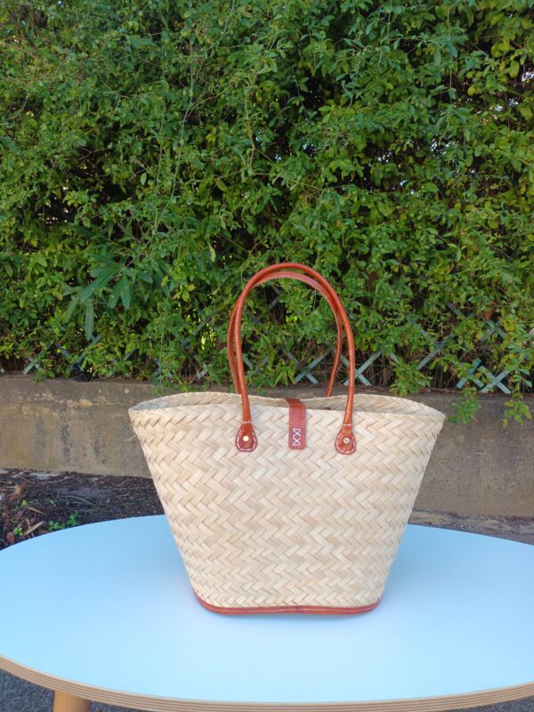 Panier en paille pour les courses ou la plage