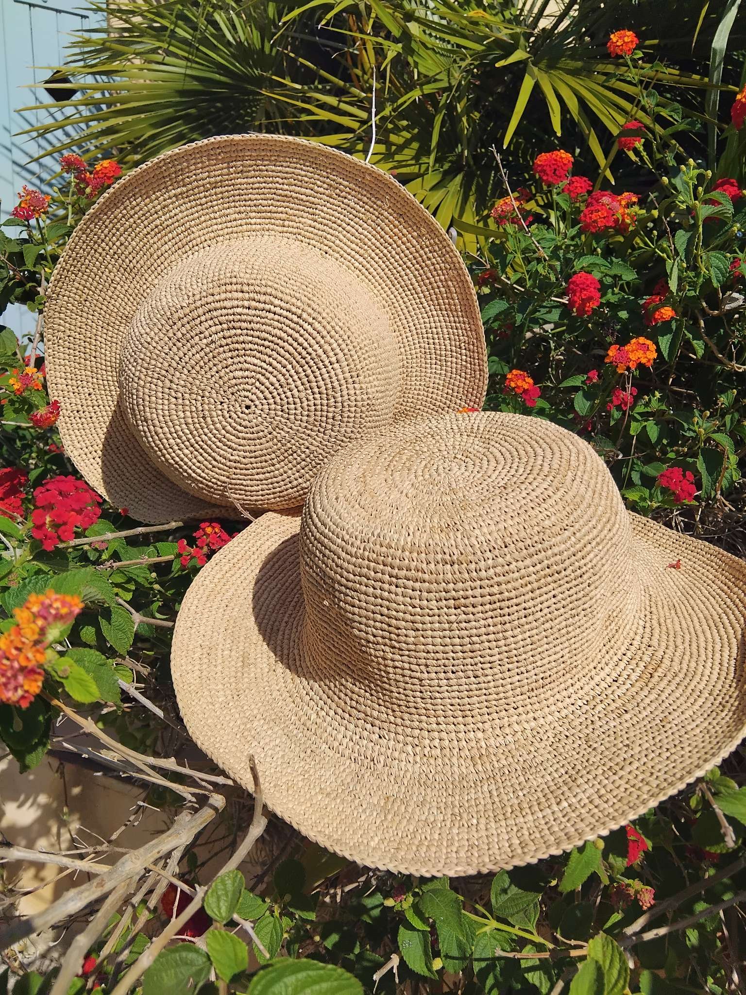 Chapeau en raphia naturel