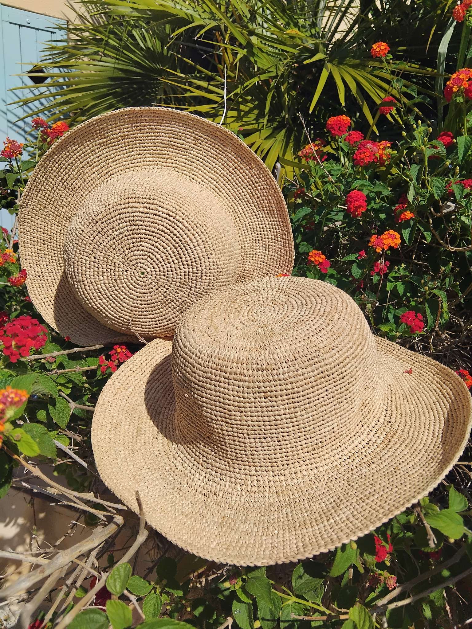 Chapeau en raphia naturel