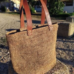 Sac porté épaule en raphia